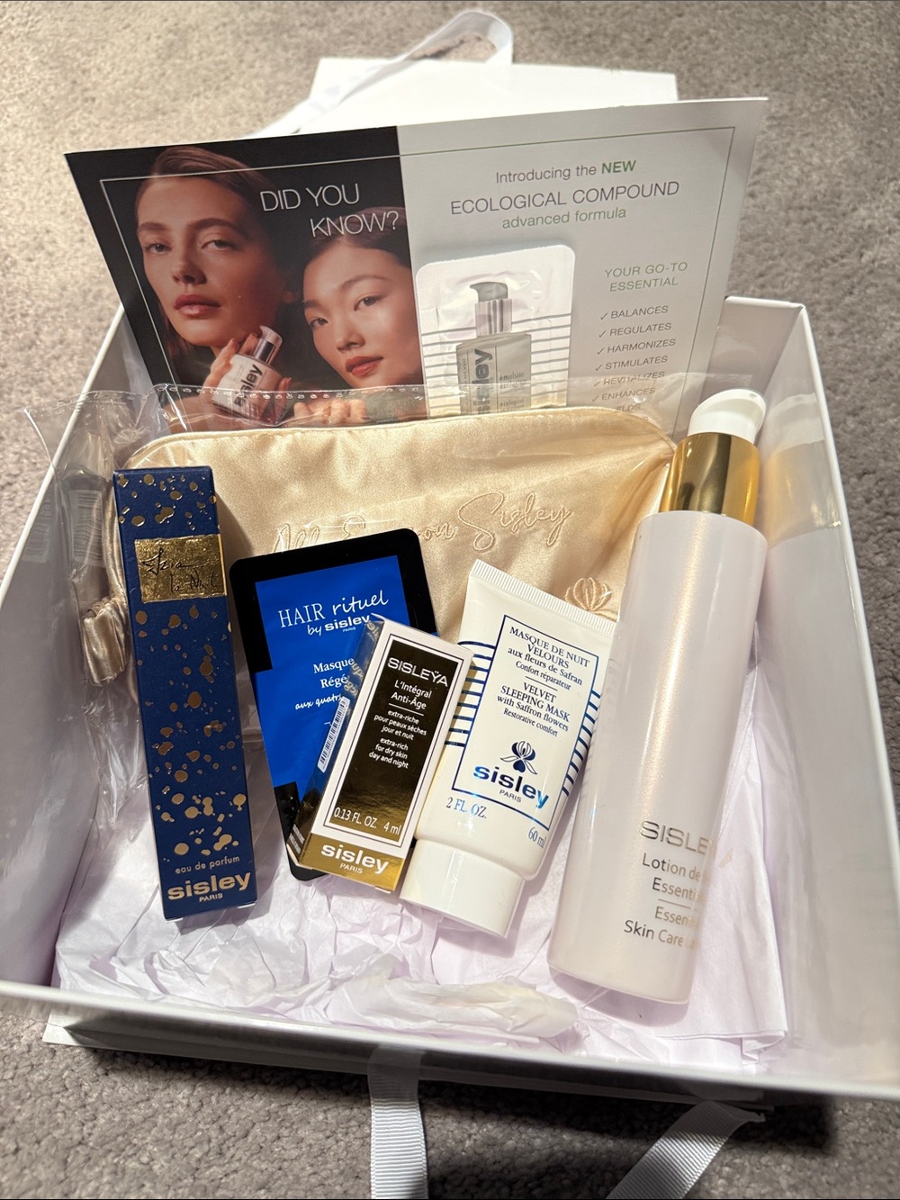 Sisley-Paris Skincare Gift Set with Gold and White Accents